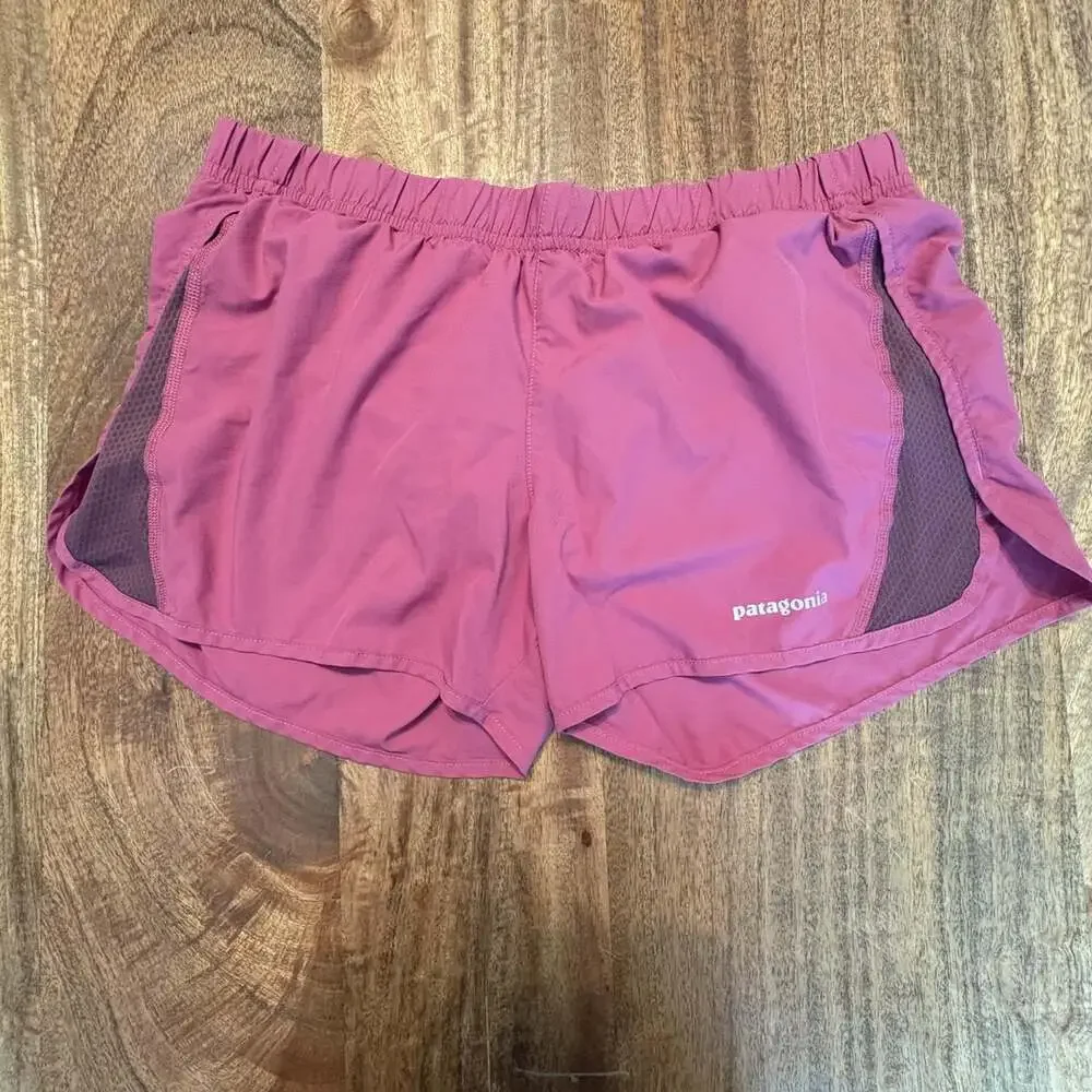 Patagonia Strider Shorts Womens Small Pink Running 3in Mesh Athletic Breathable